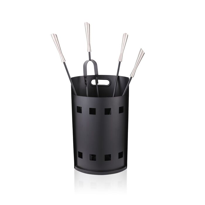 Набір для каміну Relaxdays, 5 предметів з контейнером