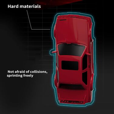 RC Дрифт-кар Drift Auto 1:16 2.4GHz, 4WD, червоний, зі світлодіодами, 3 батареї