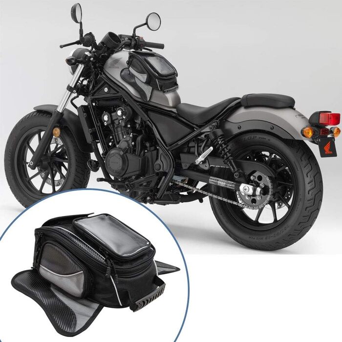 Мотоциклетна сумка-бак - Oxford Saddle Black Moto - Універсальна магнітна сумка для Honda Yamaha Suzuki Kawasaki Harley (10 літрів)