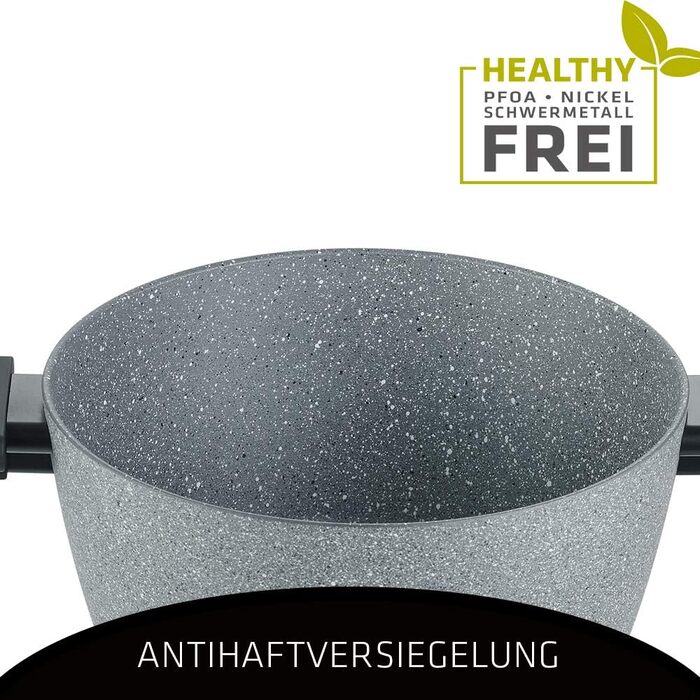 Каструля Berndes Topf 20 см з нержавіючої сталі з антипригарним покриттям, з кришкою з термостійкого скла, для всіх типів плит, індукційна, з м'якими ручками (Спеціальне видання)