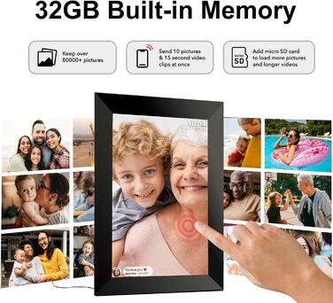 Frameo Цифровий фоторамка WiFi 10.1