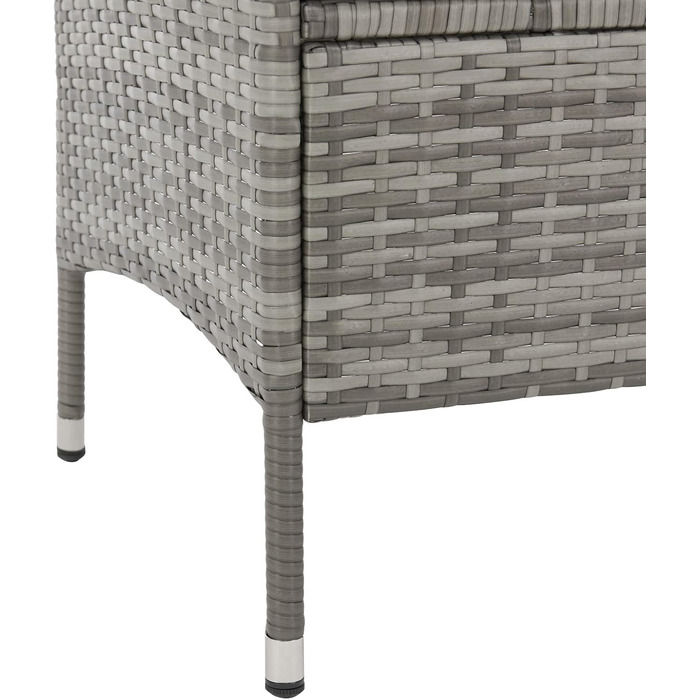 Лавка садова SVITA Chicago з ротангу поліратан для саду сіра