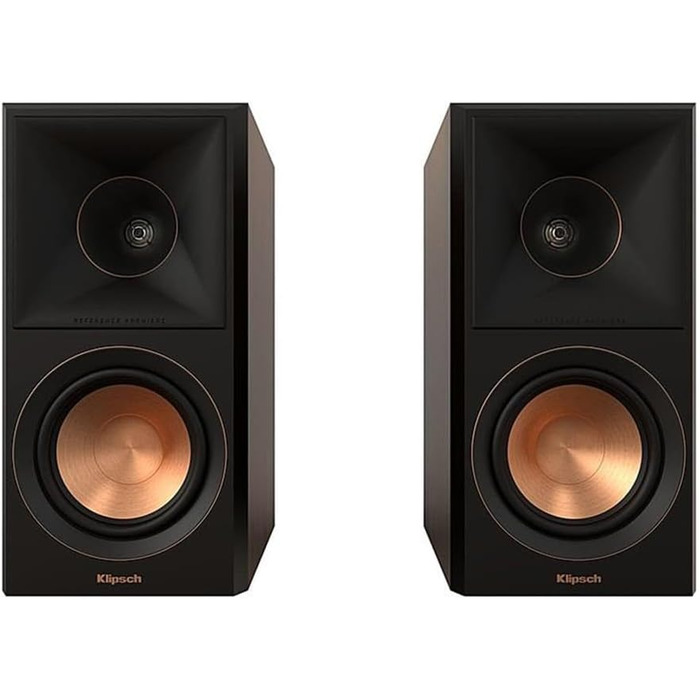 Пара динаміків Klipsch RP-500M II з книжковою полицею, рупор Tractrix 90x90, високочастотний динамік 1 см, низькочастотний динамік 13,3 см