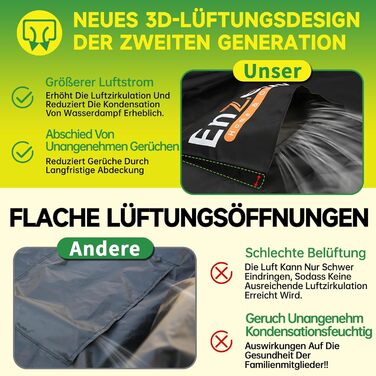 Накладка для садово-патіо меблів Enzeno, водовідштовхувальна, 420D Oxford, захисна для зимового періоду, 213x132x74 см
