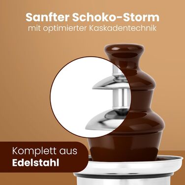 Шоколадний фонтан Clatronic® SKB 3248 з функцією плавлення | для фруктів та випічки | легко чистити
