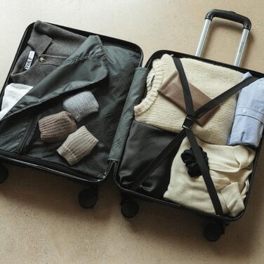 Набір валіз NUMADA Upfly T10 ABS: 3 шт. (55x40x20, 66x44x26, косметичка). Міцний, безпечний, для ручної поклажі.