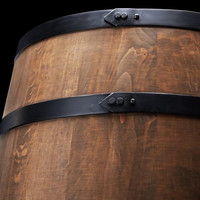 Дерев'яна винна шафа-бар Fass від Creative Cooper з LED підсвічуванням, 80x50 см - Рустичний декор для дому