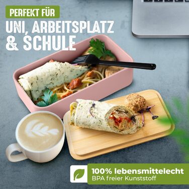 Набір Bento Box Moritz & Moritz (3 шт.) - Японський ланч-бокс для дорослих та дітей - 2 шт. рожевого кольору