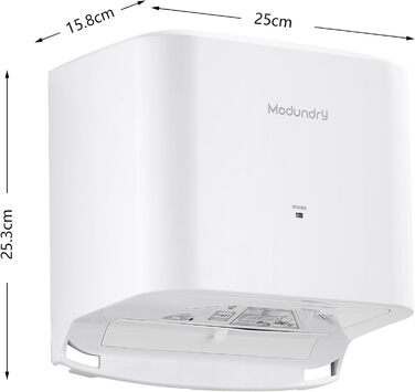 Автоматичний електричний сушар для рук настінний, компактний, для дому та комерційного використання (білий)