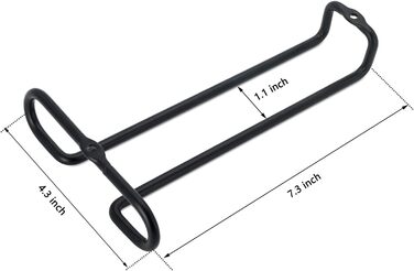 Настінна полиця для келихів GeLive, 2 шт., чорна, 17.8 см (7.3 дюйми)