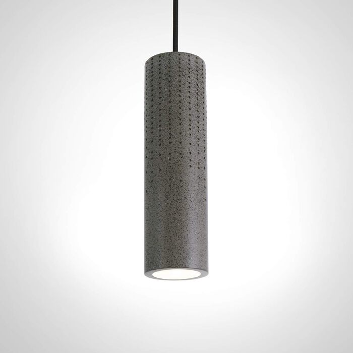 Світлодіодний підвісний світильник Paco Home, GU10, лампа для вітальні, їдальні, кухні, регулюється по висоті, колір лампочка (бетон-піщаник-чорний, без лампочки)