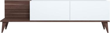 Бренд Domopolis Підставка під телевізор Movian Soho, тумба з низькою дошкою, середня, 152 x 35 x 43 см (білий горіх)
