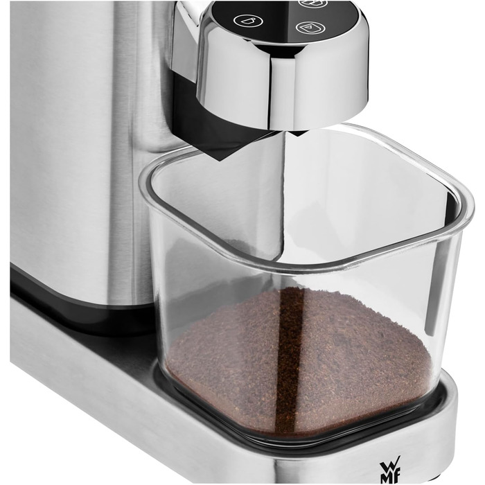 Кавомолка WMF Lumero: 1400 Вт, 15 bar, для еспресо та паді, з капучинатором, нержавіюча сталь матова
