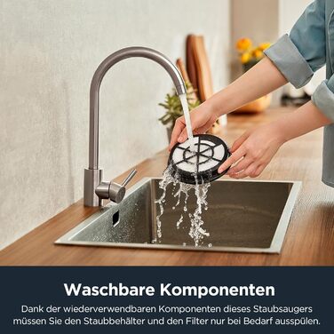 Пылесос Eureka WhirlWind без мешка, потужний, компактний та легкий, для твердих підлог та килимів, HEPA-фільтр, радіус дії 8м, 700W, об'єм 1,5л, блакитний