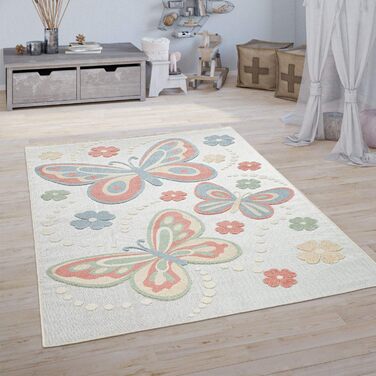 Дитячий килим Paco Home 3D метелики 140x200 см різнокольоровий