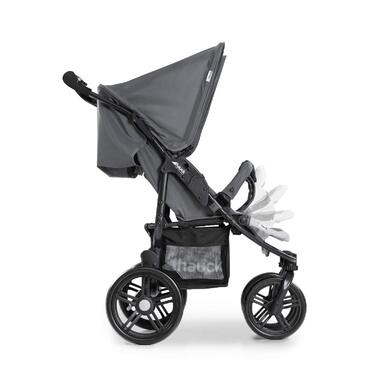 Візок для близнюків Hauck Roadster Duo SLX Grey/Silver: прогулянка від народження до 15 кг, функція лежання, великий кошик, компактний у складеному стані