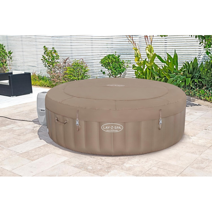 Надувний гідромасажний басейн-джакузі Bestway Lay-Z-Spa AirJet Palm Springs з LED-підсвіткою на 6 осіб, 196 x 66 см