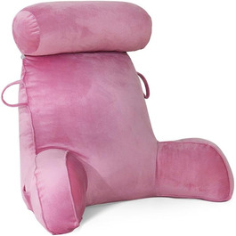 Подушка для читання Mingfuxin для ліжка, дивана, підлоги з регульованою підтримкою шиї та спини (Рожева)