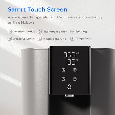 Система зворотного осмосу Waterdrop CoreRO для встановлення на стільницю з миттєвим гарячим водопостачанням, 5 температурних опцій, 6-ступенева фільтрація, 3:1 чиста вода до відпрацювання, зменшує PFAS, без встановлення, WD-C1H