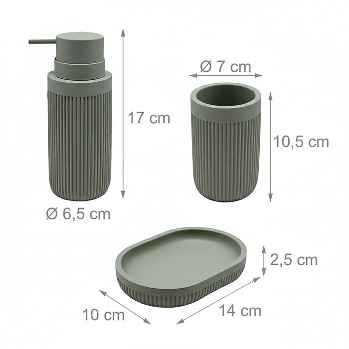 Набір аксесуарів для ванної Relaxdays (3 шт.)