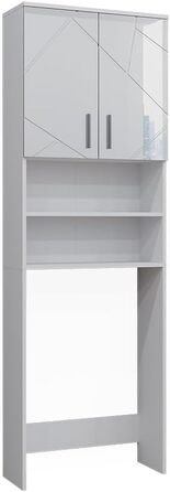 Шафа для пральної машини Vicco Irma, білий глянець, 64x190,5 см, ванна кімната