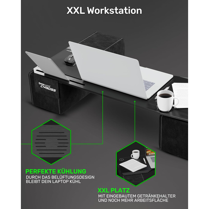 Підставка для ноутбука Couchmaster CYBOSS: ергономічна, широка, для дивану, софи та ліжка