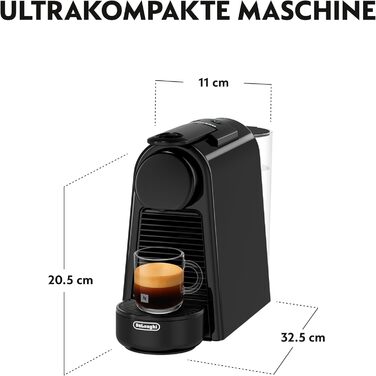 Кавомашина Nespresso DeLonghi Essenza Mini EN85.R чорного кольору