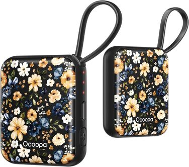 Електричні грілки для рук Ocoopa 2 шт., багаторазові, 4000mAh, USB, 3 режими нагріву, до 52°C, подарунок, для зимових видів спорту, подорожей та активного відпочинку, UT5 Nano Wiesengeflüster (Ocoopa x Artist Edition)