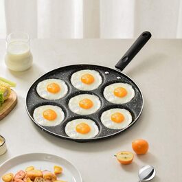 Сковорода для яєць Homepatche з антипригарним покриттям 7 отворів 30 см чорна
