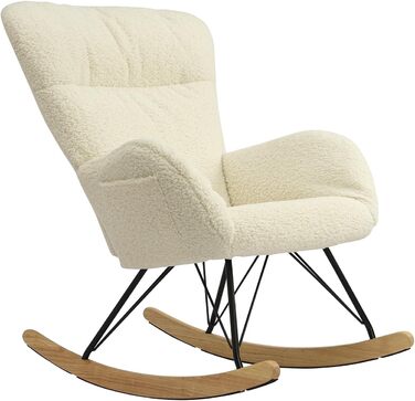 Шкільний крісло-гойдалка Vielllliving для спальні, 150 кг, темно-сірий (бежевий), 93.5x100x55 см