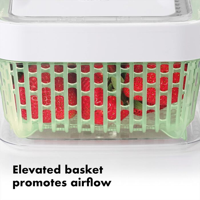 OXO Good Grips Greensaver Контейнер для зберігання продуктів, 4.7 л (1.5 л), з кришкою та вентиляцією