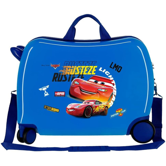 Візок для салону Disney Cars Rusteze Lightyear, 50 x 38 x 20 см, жорсткий пластик, бічна комбінована застібка, 34 л, 1,8 кг, 4 колеса, ручна поклажа (синій)