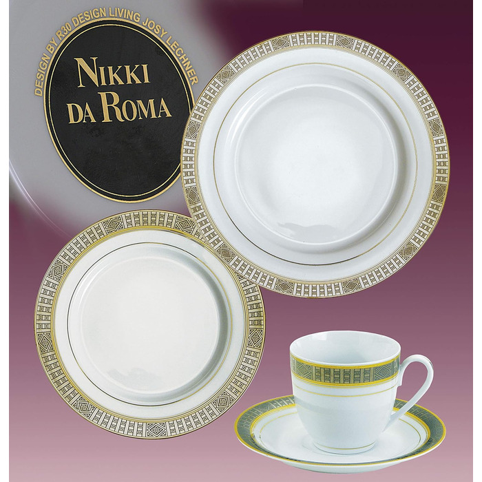 Набір посуду BlackFriday BARBORA на 4 персони обідній сервіз 20 шт. Посуд PREMIUM Fine Porcelain Nikki da Roma, 20 шт., 39,99