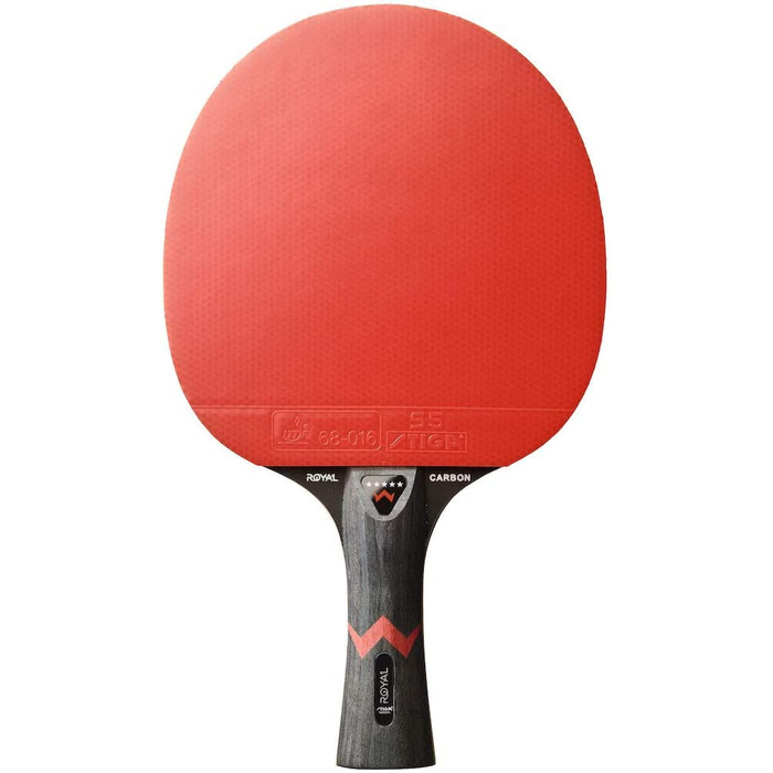 Ракетки для настільного тенісу STIGA Royal 5 зірок Pro Carbon, чорний / червоний (комплект з набором для чищення настільного тенісу, 125 мл)