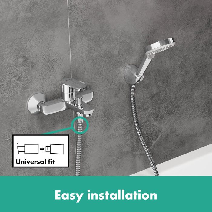 Змішувач для ванни Hansgrohe Vernis Blend накладний на 2 споживачі, однорегульований, хром, 71440000