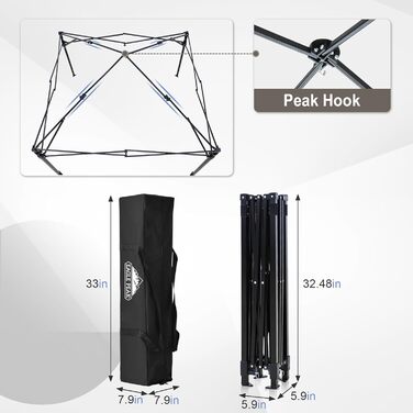 Розкладана переодягальня Eagle Peak Flex Ultra Compact - 1.2 x 1.2 м (5x5 ft), для басейну, фотосесій, кемпінгу, біла/світло-блакитна