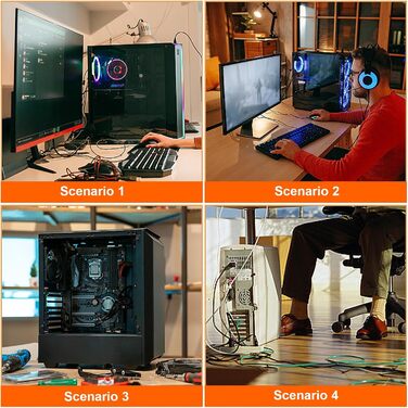 Підставка для комп'ютера SPORWAY: регульована платформа для системного блоку з 4 колесами, чорна