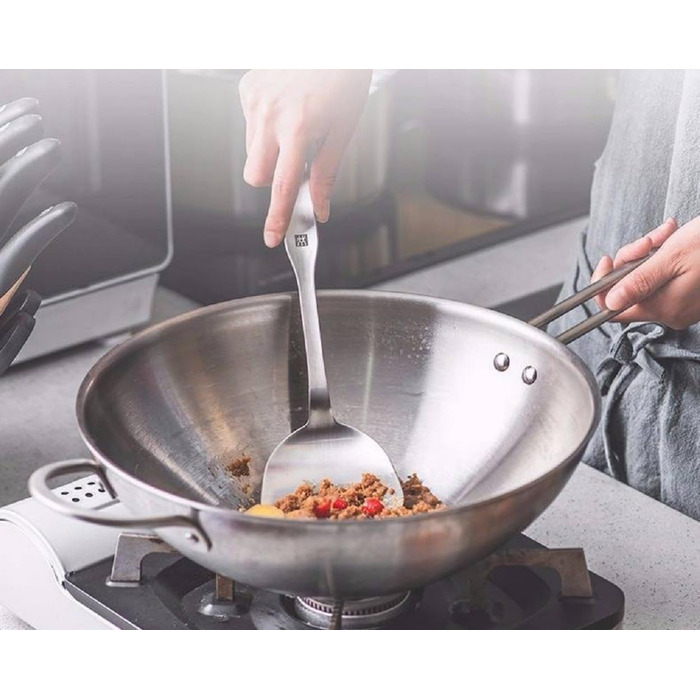 Вок Zwilling TwinNova 30 см з кришкою, 2 шт. - нержавіюча сталь, для всіх плит, не потребує покриття, стійкий до миття в посудомийній машині