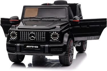 Дитячий електромобіль FINOOS Mercedes G63 AMG 12V з пультом, 2+1 швидкість, музика, USB, LED, чорний