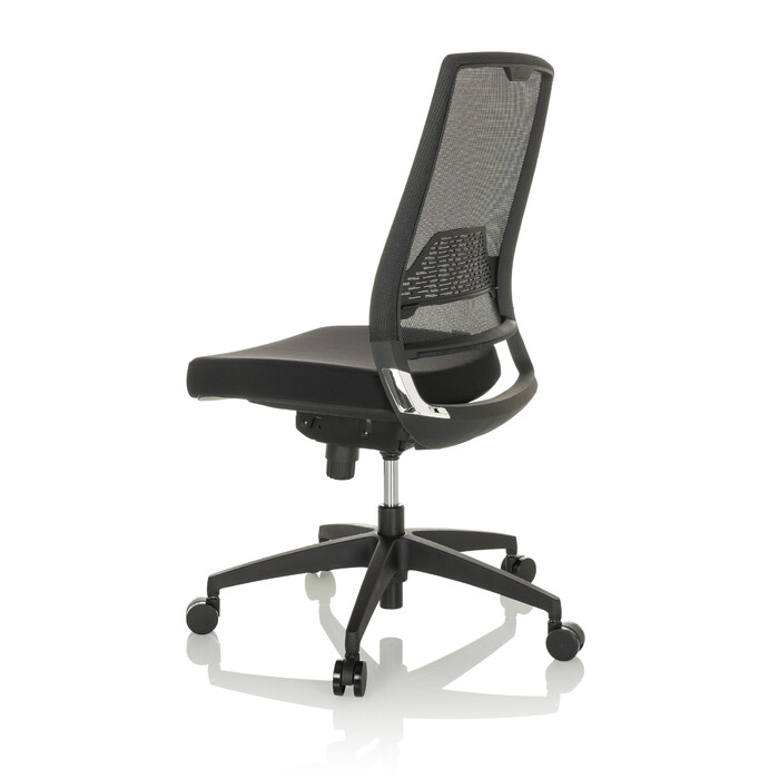 Офісне крісло / Крісло на коліщатках PORTO ECO I з тканинним сидінням / сітчатою спинкою, чорне hjh OFFICE