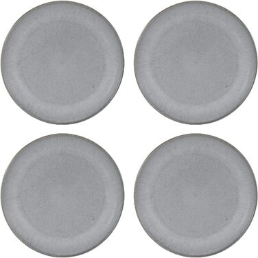 Набір з 4 тарілок для сніданку 22см сірий камінь лофт Creatable