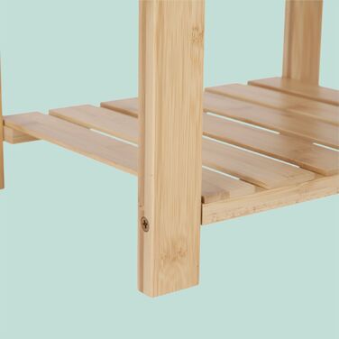 Стілець-пуф Relaxdays з бамбукової рами та полицею