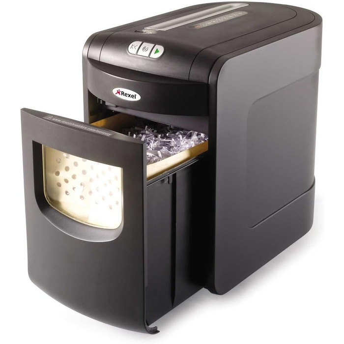 Шредер Rexel REM820 для документів, мікроріз, ручний привід, 21 л, чорний