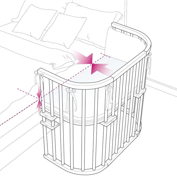 Спальне місце Boxspring з масиву бука / дитяче ліжко плавно регульоване та екологічно чисте / дитяче ліжко, яке росте разом з дитиною (натуральне необроблене, babybay, односпальне)