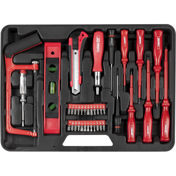 Набір інструментів Meister 60 предметів у кейсі для дому та повсякденного використання 8973630