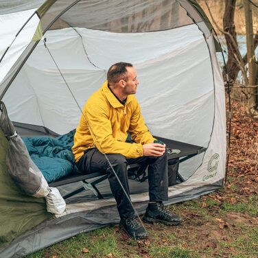 Розкладне польове ліжко HAINBAUR XXL 210x70/100 см, до 200 кг, складане кемпінгове ліжко з монтажним інструментом