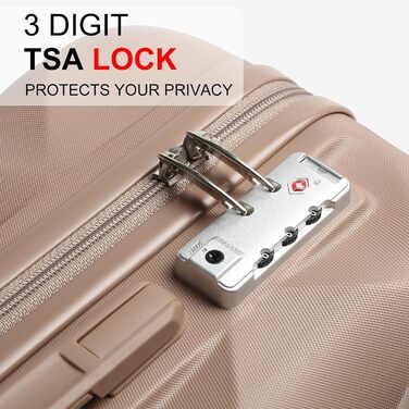 Набір валіз та сумок Sea Choice: 5шт (55/65/76см), TSA замок, 4 колеса, рожеве золото
