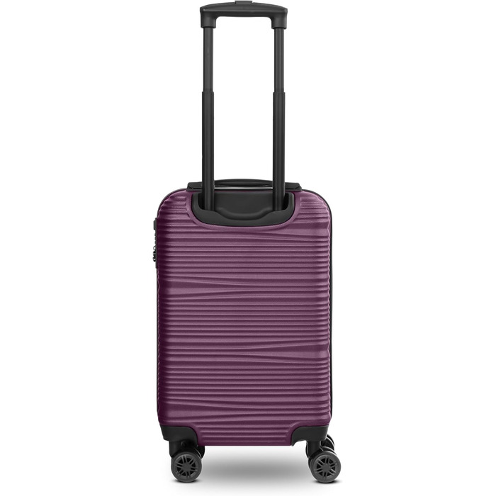 Набір валіз REDOLZ 3 шт. | Легкі валізи-ролери з ABS-пластику | Для жінок та чоловіків | 4 колеса, TSA-замок (Essentials 16) | Бордовий, валіза S (55 см)