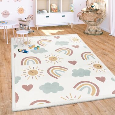 Дитячий килимок Ігровий килимок Ігровий килимок Ігровий килимок, який можна мити, нековзний Rainbow Planet Sun Animals М'який, Розмір 160x220 см, Колір Барвистий 2 160x220 см Барвистий 2