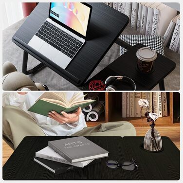 Складаний столик для ноутбука: портативний столик для ліжка та дивану з підстаканником